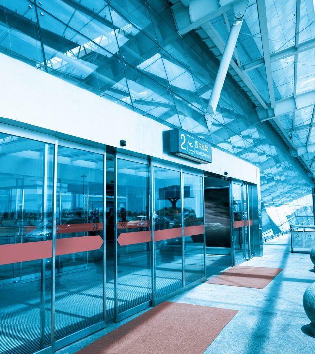 Terminal,Entrance,automatic,Glass,Doors